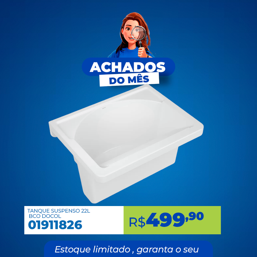 TANQUE SUSPENSO 22L DOCOL 530x410x285