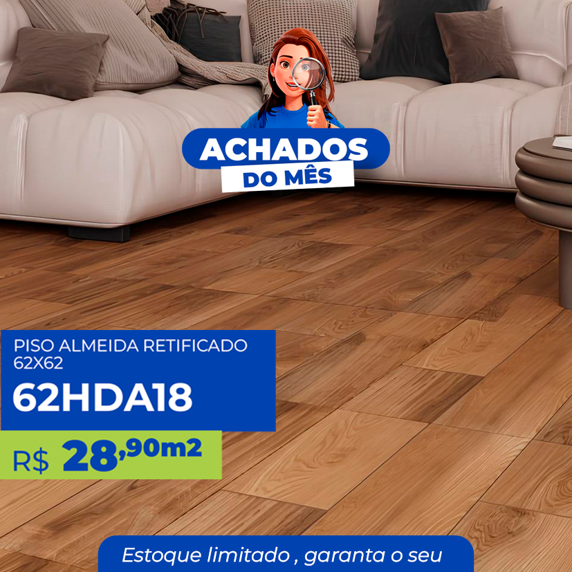 PISO ALMEIDA RETIFICADO 62X62 - 62HDA18