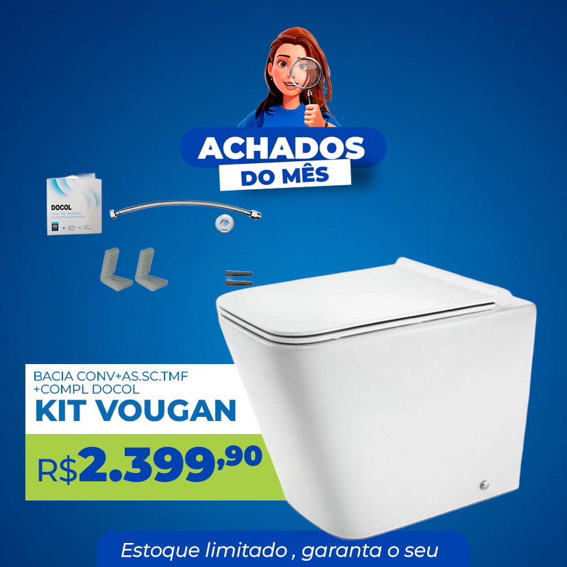 KIT BACIA CONVENCIONAL VOUGAN DOCOL
