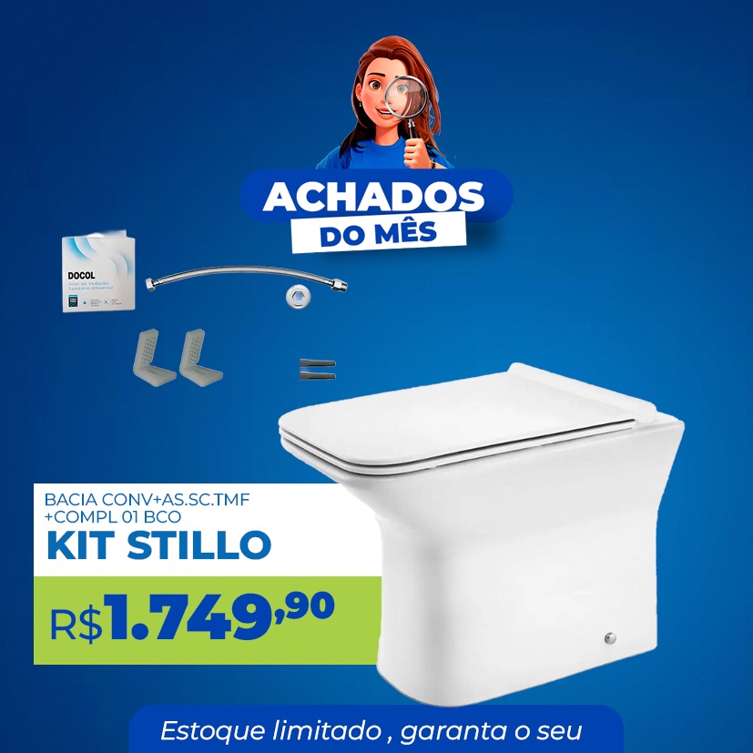 KIT BACIA CONVENCIONAL STILLO DOCOL