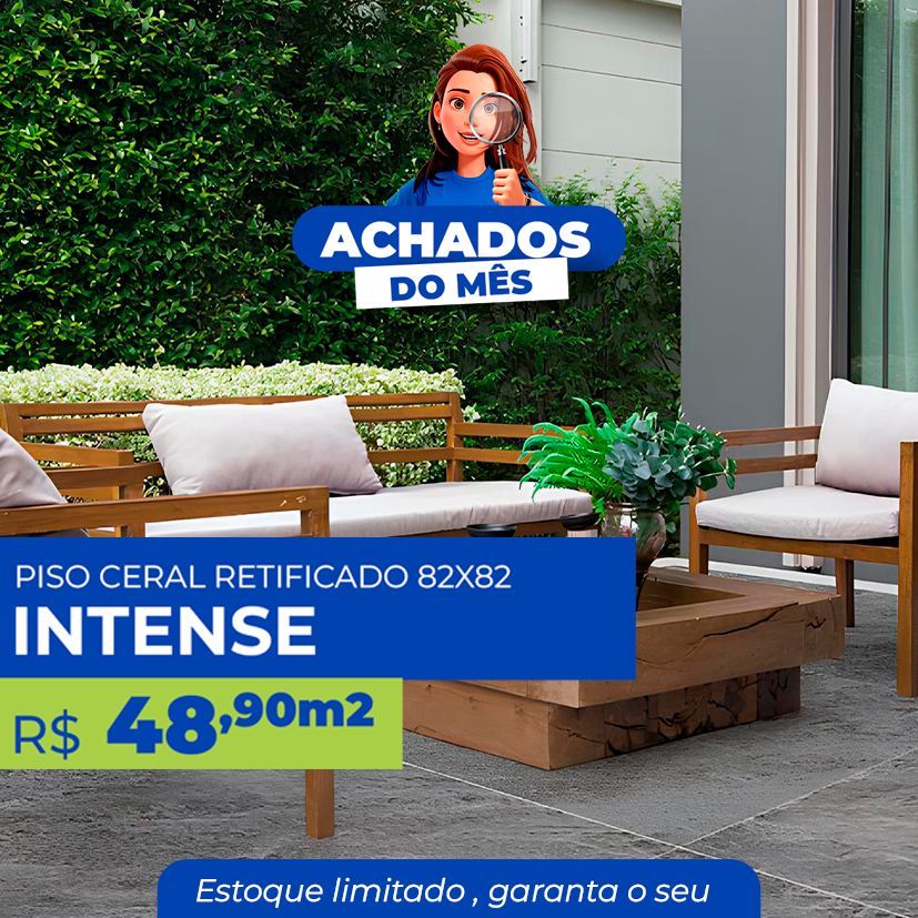 PISO CERAL RETIFICADO 82X82 - INTENSE 