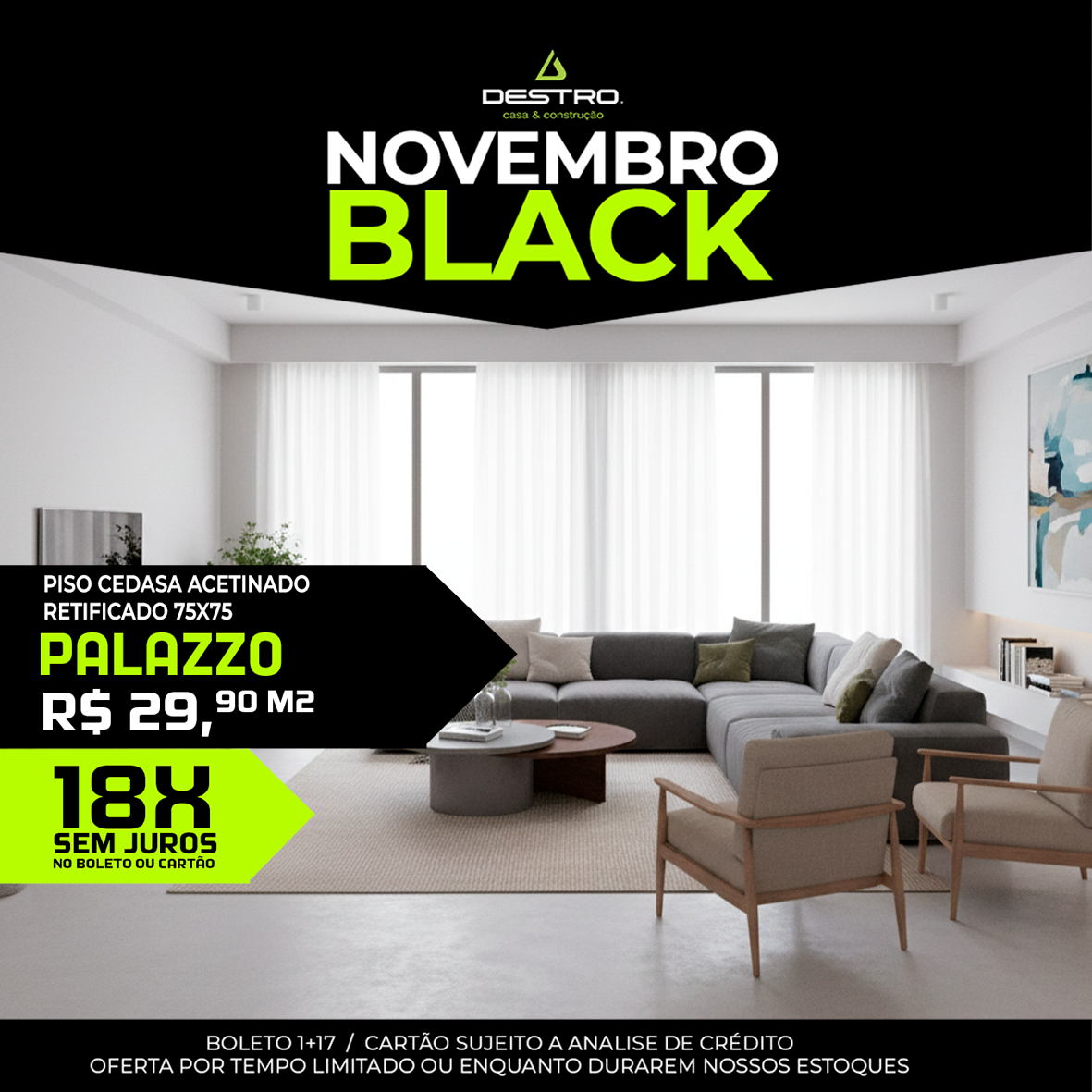 Piso Cedasa Palazzo Acetinado Retificado 75x75