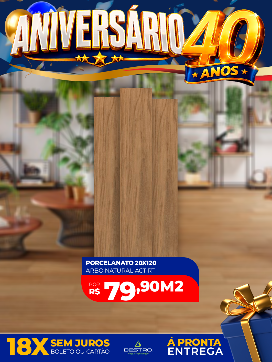 Porcelanato Biancogres Arbo Natural 20x120