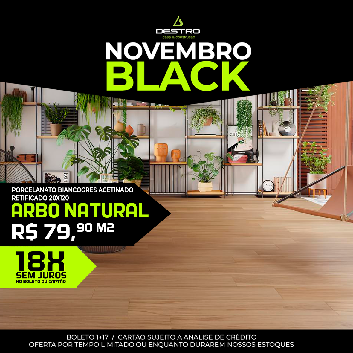 Porcelanato Biancogres Arbo Natural 20x120